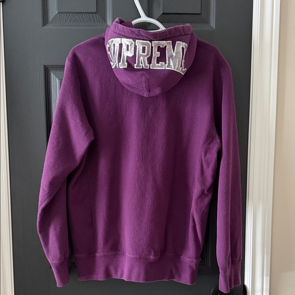 Supreme Deep Purple Hoodie with Logo 100% authentic - Picture 5 of 5
